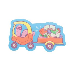 Bookworm Tow Car Vinyl Sticker
